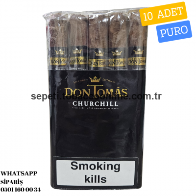 Don Tomás Dominican Bundle Churchıll 10'lu Puro