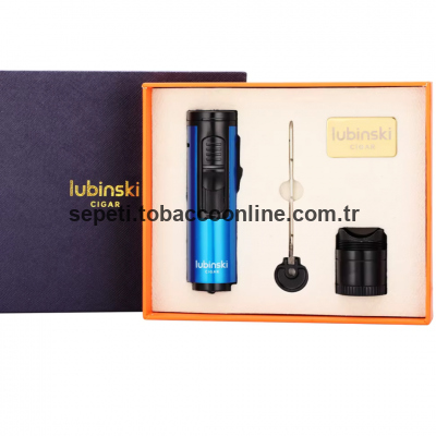 Lubinski 1li Torch Mavi/Siyah Puro Çakmağı