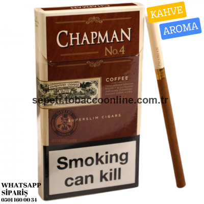 Chapman Coffee Süper Slim Tatlı Kahve Aromalı Sigara 1 Paket Chapman Coffee Süper Slim Tatlı Kahve Aromalı Sigara 1 Paket