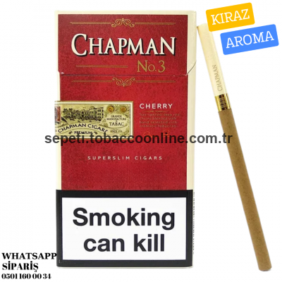 Chapman Cherry Tatlı Süper Slim Kiraz Aromalı Sigara 1 Paket