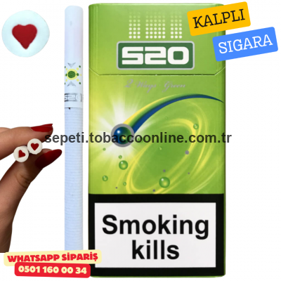 520 Kalpli Sigara Green - Mentol Yeşil Elma 1 Paket
