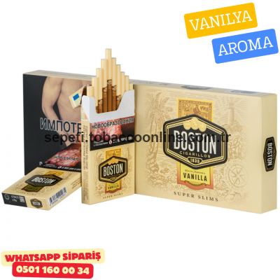 Boston 1630 Rich Aroma Vanılla - Kısa Slim Sigara 1 Paket