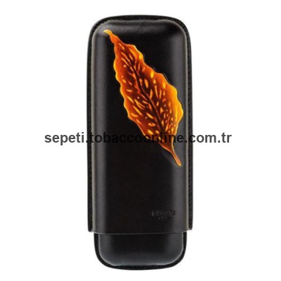 Lubinski Yeni Deri Puro Kılıfı Siyah Leaf Desen 2li (60Ring)