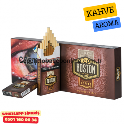 Boston 1630 Black Rich Aroma Coffee - Kısa Slim Sigara 1 Paket Boston 1630 Black Rich Aroma Coffee - Kısa Slim Sigara 1 Paket