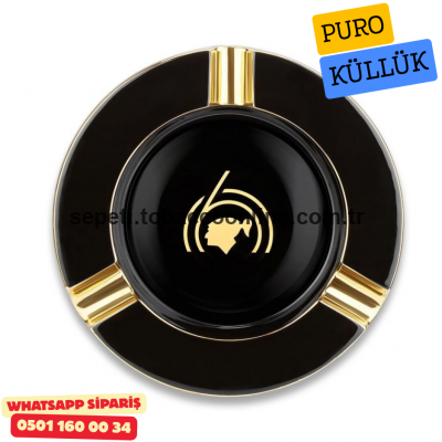 S.T. Dupont Cohiba 60th Anniversary Yuvarlak Porselen Puro Küllüğü Siyah – 4'lü