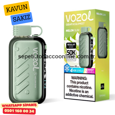 Vozol Gear Ice & Sweet 50000 PUFF Melon Gum Vozol Gear Ice & Sweet 50000 PUFF Melon Gum