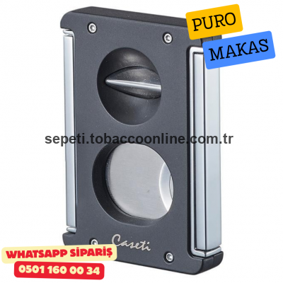 Caseti Siyah 3 Fonksiyonlu Puro Makası (V + Düz Kesim + Delici)