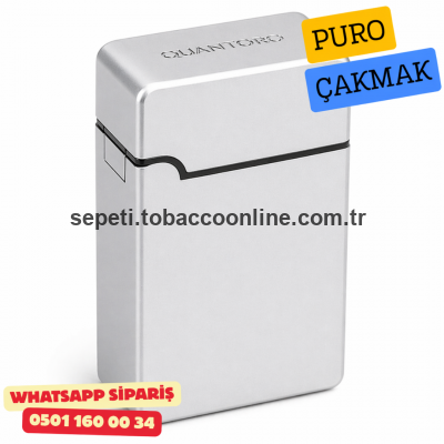 Quantoro Puro Kesici Jet Kapaklı Çakmak – Silver