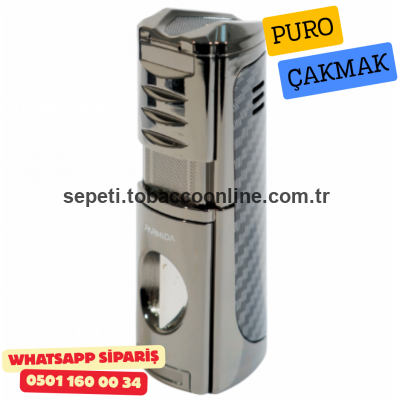 Puro Çakmak – 3 Alevli Jet Torch & Entegre Puro Delici