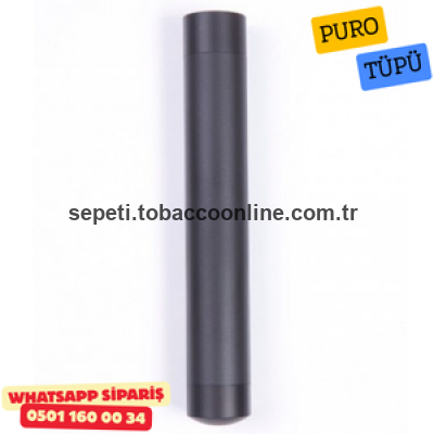 Cohiba Tekli Metal Siyah Puro Tüpü