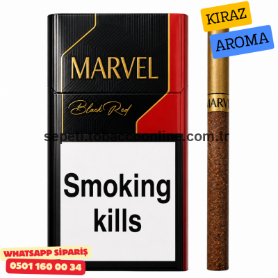 Marvel Black Red Kiraz Aromalı Sigara 1 Paket Marvel Black Red Kiraz Aromalı Sigara 1 Paket