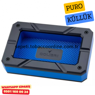 Colibri Rally Metal Puro Küllüğü Siyah/Mavi – 6 Puro Bölmeli