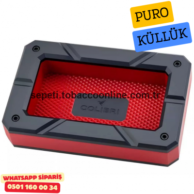 Colibri Rally Metal Puro Küllüğü Siyah/Kırmızı – 6 Puro Bölmeli