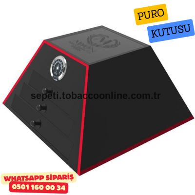 Myon Paris Pyramid Humidor Puro Kutusu Mat Siyah 50's Myon Paris Pyramid Humidor Puro Kutusu Mat Siyah 50's