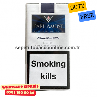 Parliament Night Blue Uzun Sigara x10 Paket 