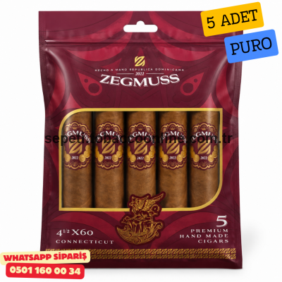Zegmuss Connecticut Premium El Yapımı Puro 5'li Paket