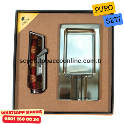 Cohiba İkili Gold Desenli Puro Seti Cohiba İkili Gold Desenli Puro Seti