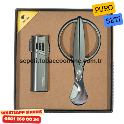 Cohiba İkili Gunmetal Puro Seti