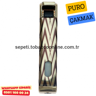 Tek Torch Gold Desenli Puro Çakmağı