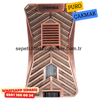 Cohiba Çift Torch Pürmüz Bronz Puro Çakmağı