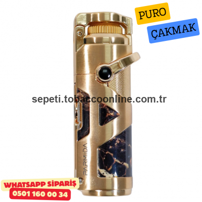 Parmida Gold Marble 1 Torch Delicili Puro Çakmak