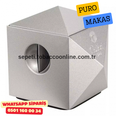 Colibri Quasar Gümüş Masaüstü Çift Fonksiyonlu Puro Kesici