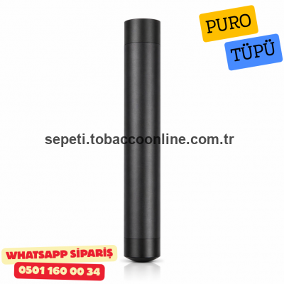 Cohiba Tekli Metal Siyah Puro Tüpü