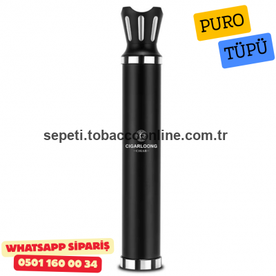 Cigarloong Metal Puro Kılıfı Delicili Sehpalı Tekli Siyah 60 Ring