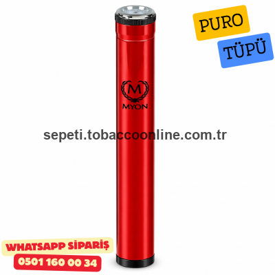 Metal Puro Kılıfı Tüpü Tekli Higrometreli Kırmızı 56Ring