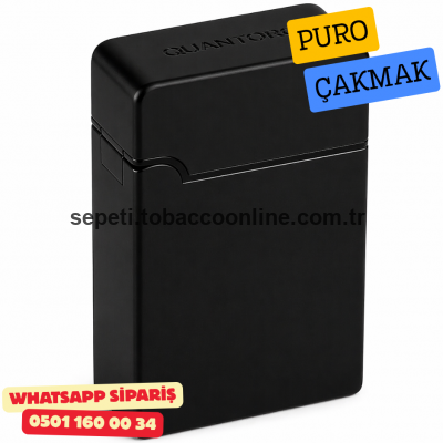 Quantoro Puro Kesici Jet Kapaklı Çakmak – Siyah