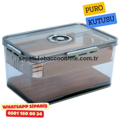 Şeffaf Sedir İç Kaplamalı Humidor Puro Saklama Kutusu Şeffaf Sedir İç Kaplamalı Humidor Puro Saklama Kutusu