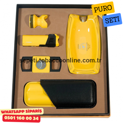 Cohiba Beşli Sarı Siyah Puro Seti Cohiba Beşli Sarı Siyah Puro Seti