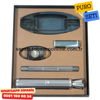 Cohiba Beşli Gunmetal Puro Seti