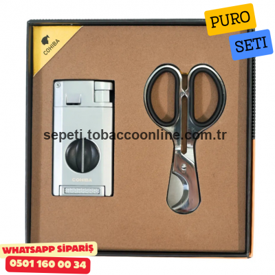 Cohiba İkili Gümüş Puro Seti Cohiba İkili Gümüş Puro Seti